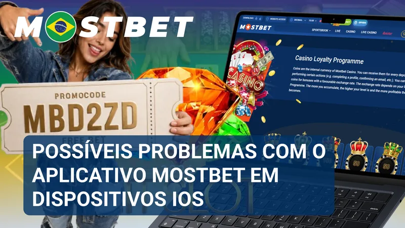 Mensagem de erro exibida durante a execução do aplicativo Mostbet em um dispositivo iOS.