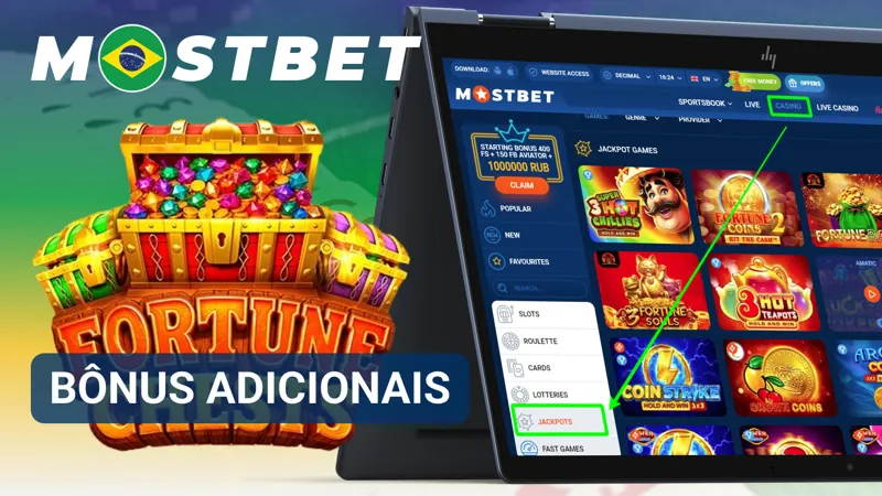 Vitrine de promoções reúne bônus adicionais disponíveis para diferentes campanhas da MostBet.