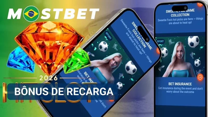 Saldo da conta é reforçado por uma oferta de bônus de recarga exibida na interface da MostBet.