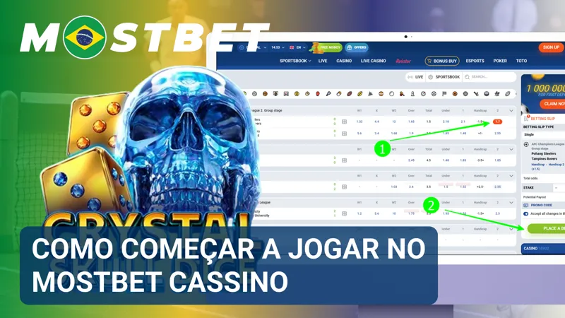 Pessoa escolhe um jogo e inicia a primeira sessão no cassino MostBet após acessar a plataforma.