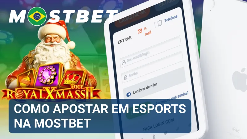 Pessoa seleciona um mercado de e-sports e confirma uma aposta na plataforma da MostBet.