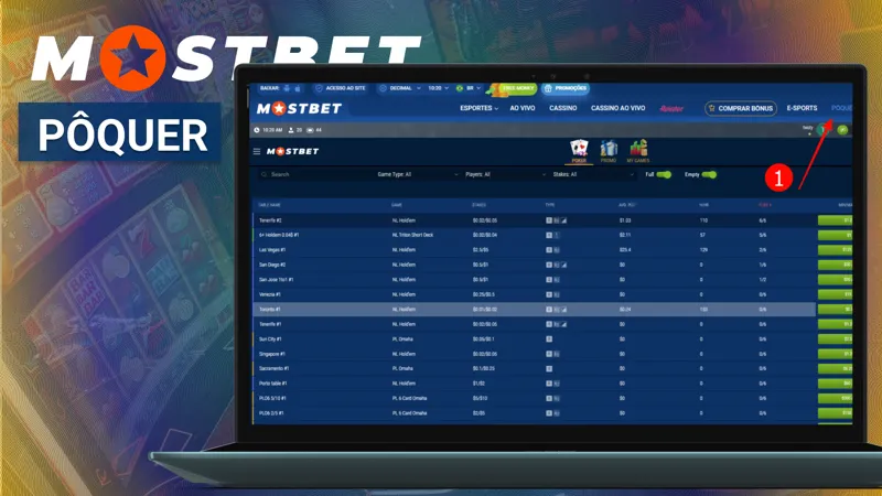Pôquer Mostbet Brasil – torneios online e mesas de cash game para jogadores brasileiros